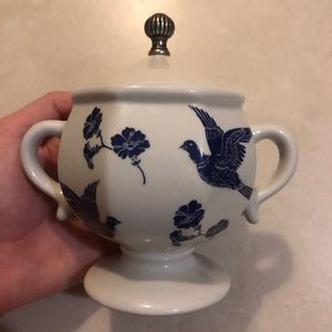 Vintage Bird Sugar Bowl